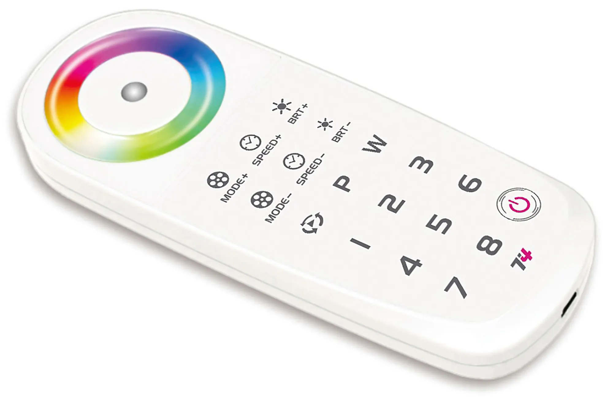 T4  8 Zone Touch RGBW Remote Control RF 2.4GHz, 30m range, USB charging port, IP20.